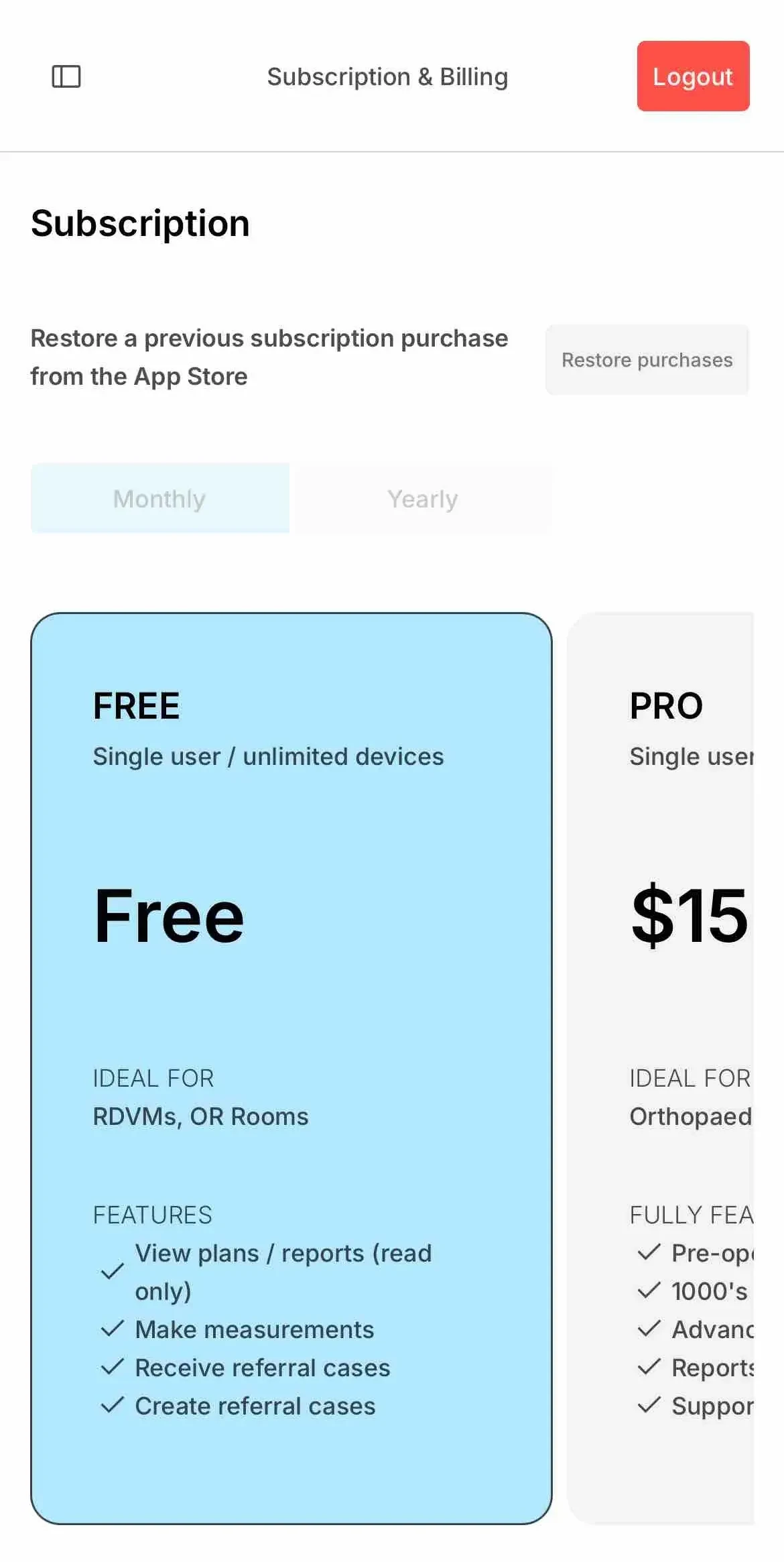 vPOP PRO paywall screen