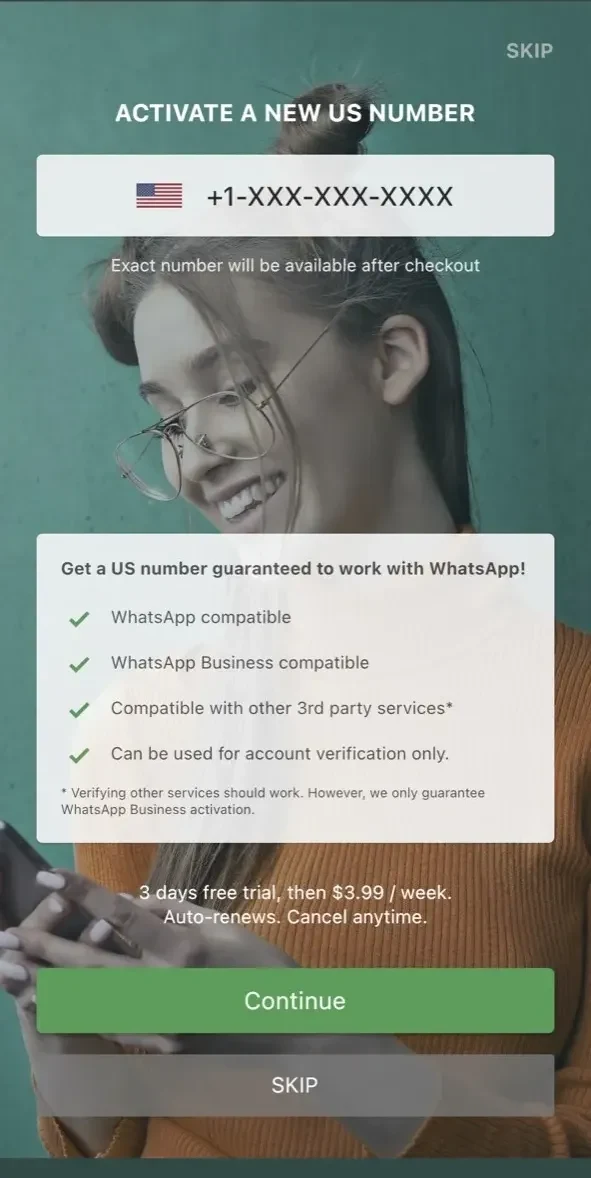 Wabi paywall screen