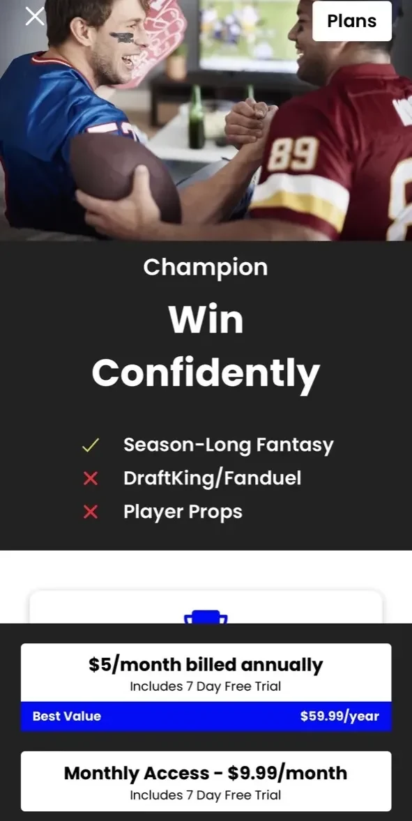 WalterPicks paywall screen
