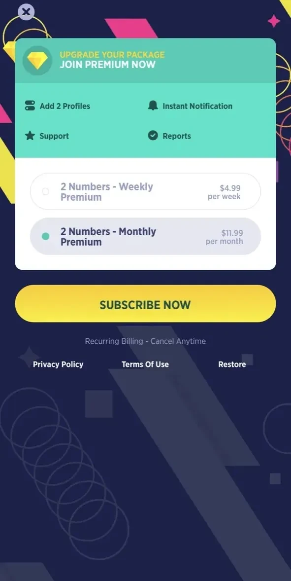 Wanly Online paywall screen