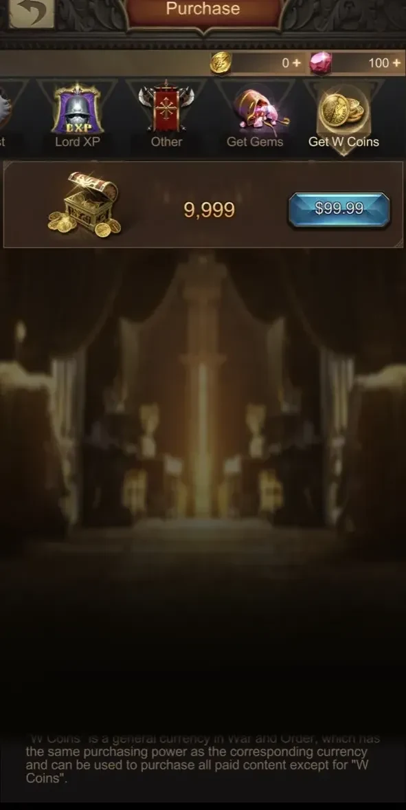 War paywall screen