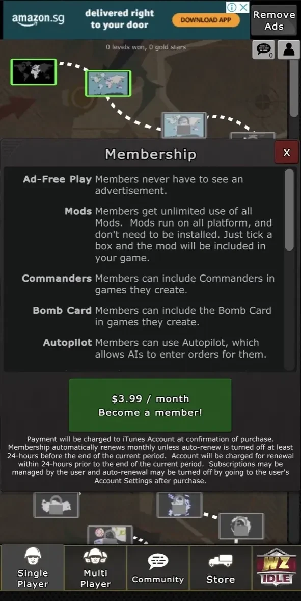 Warzone paywall screen