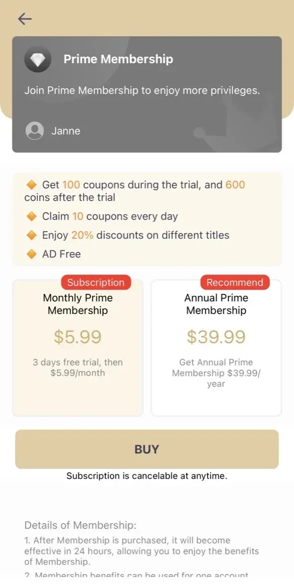 WebiRead paywall screen