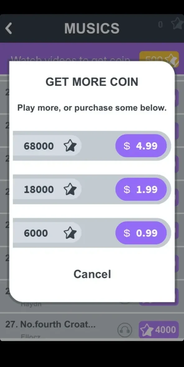 White Tiles Classic Version paywall screen