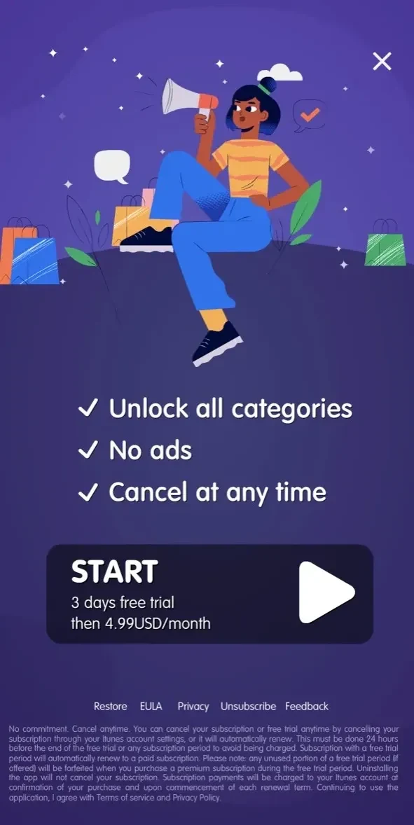 Who is? Dirty Truth Charades paywall screen