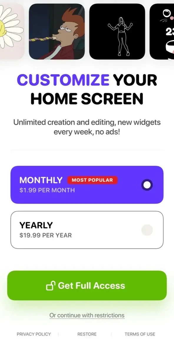 TapeKit paywall screen