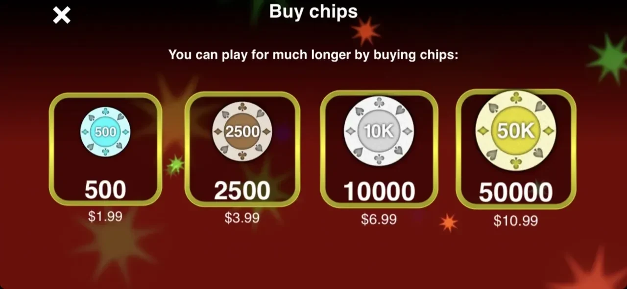 Wild Dream Poker paywall screen