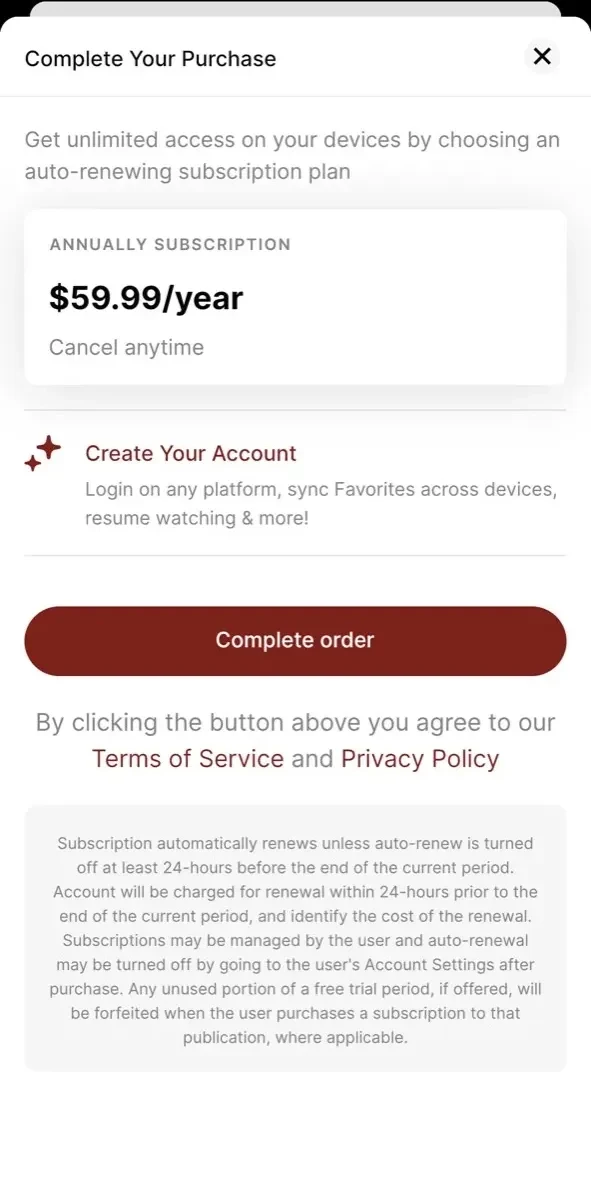 WineMasters.tv paywall screen