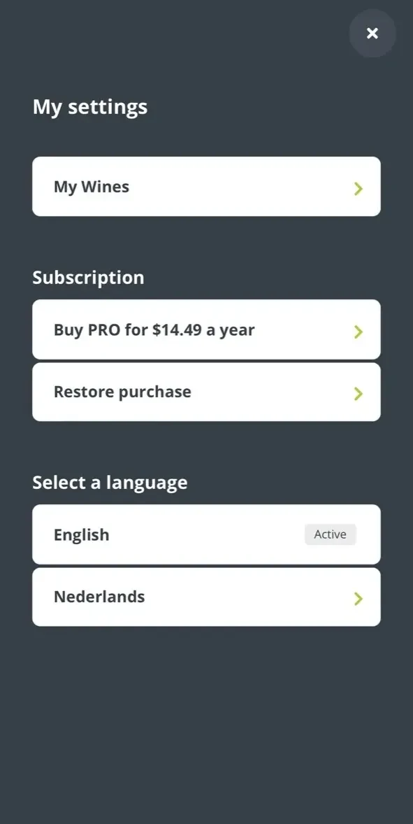 WineStein wine advisor paywall screen