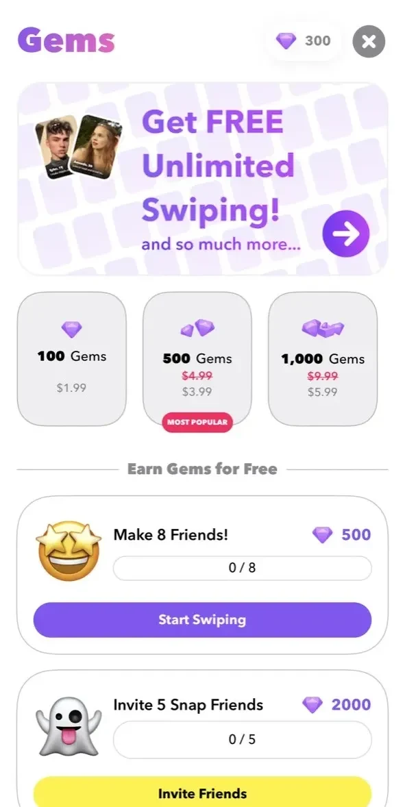 Wink paywall screen