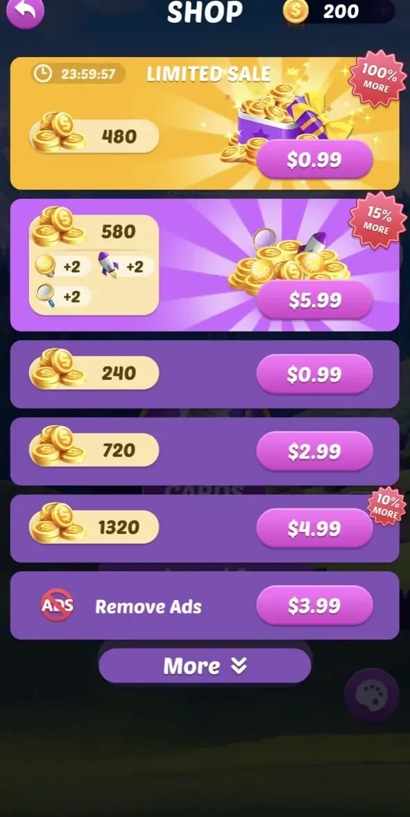 Word Ball Scape paywall screen