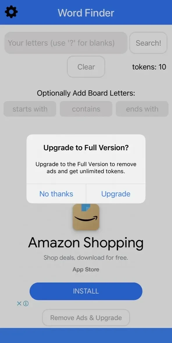 Word Cheats paywall screen