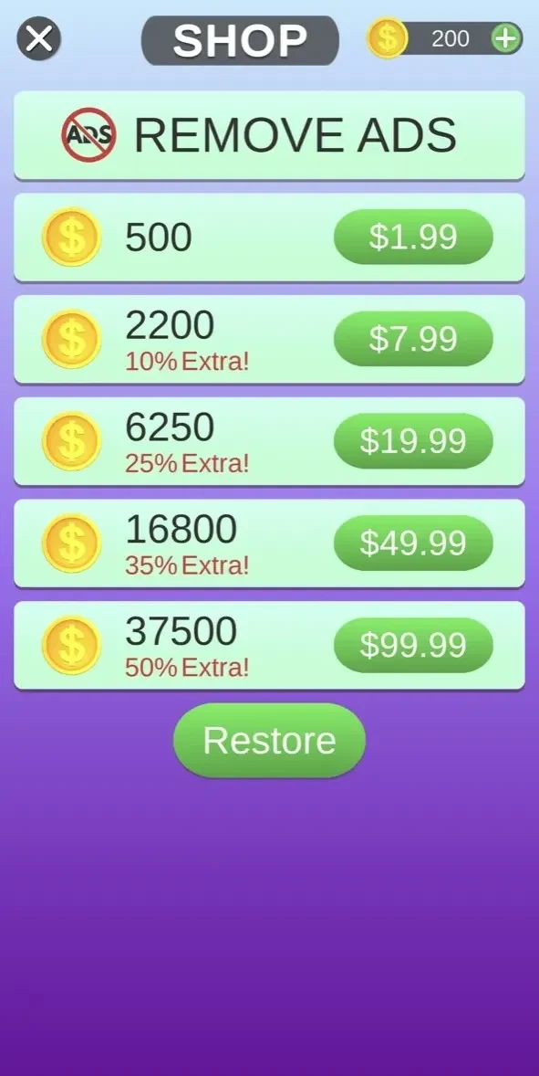 Word Cross Game paywall screen