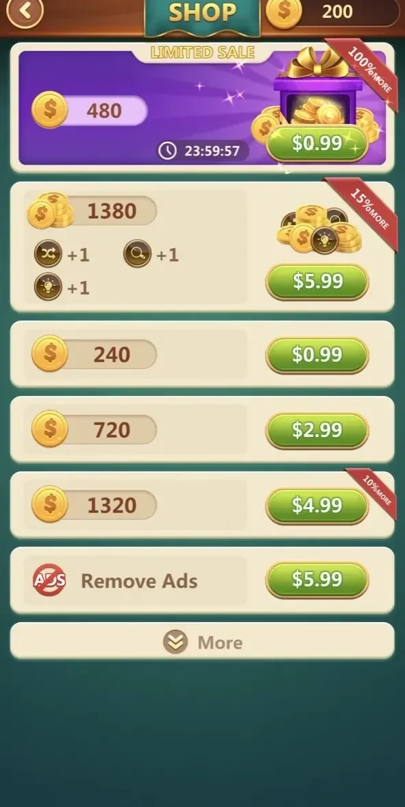 Word Fall paywall screen