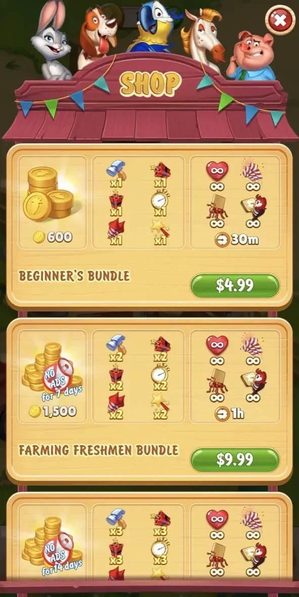 Word Farm Adventure paywall screen