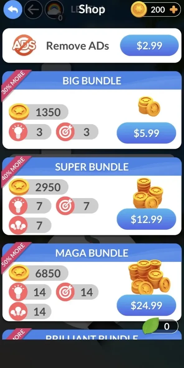 Word Games paywall screen