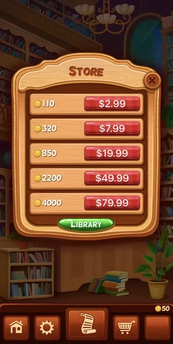 Word Games paywall screen