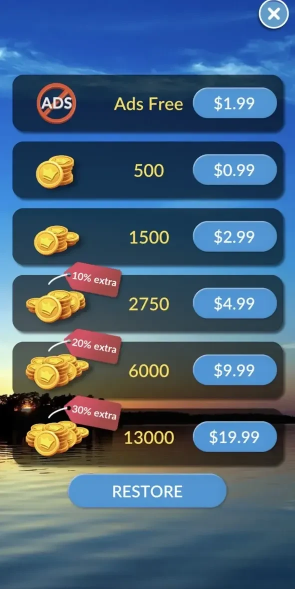 Word Scramble paywall screen