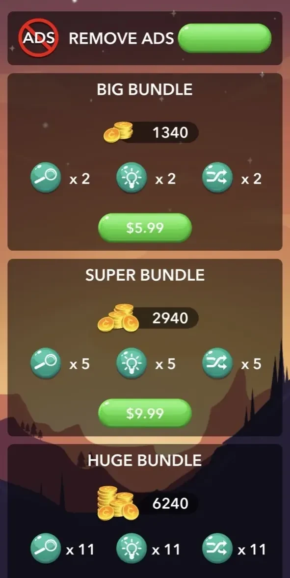 Word Stack paywall screen