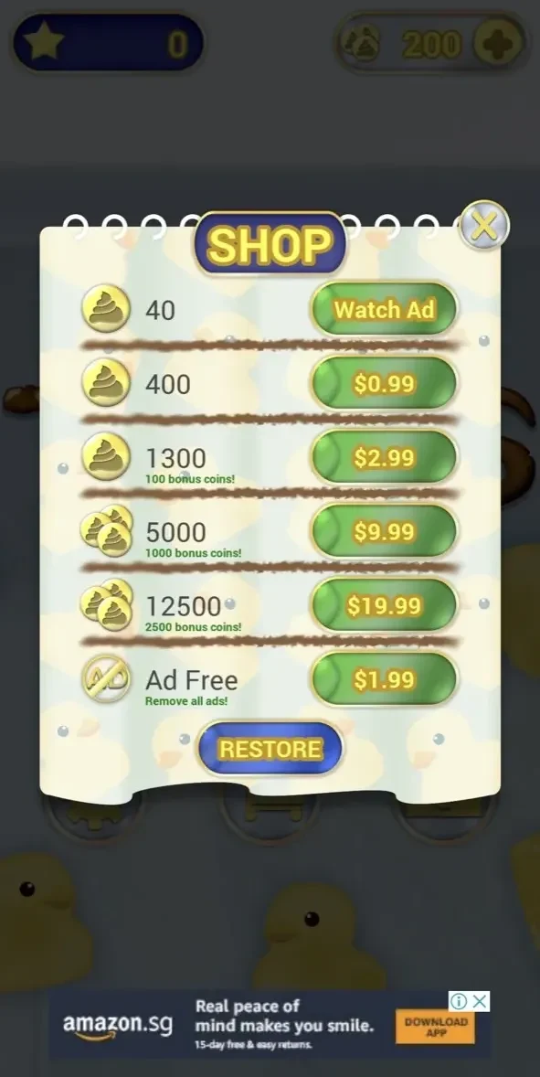Word Turds paywall screen
