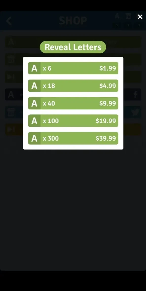 Wordables paywall screen