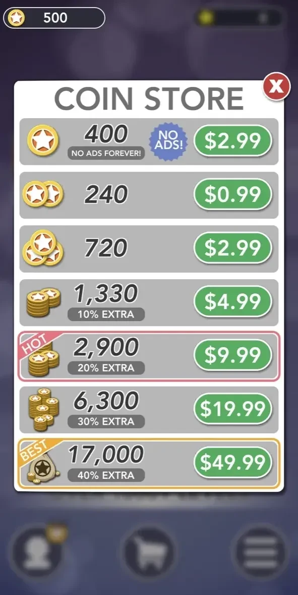 Wordlook paywall screen