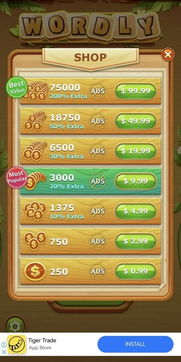 Wordly paywall screen