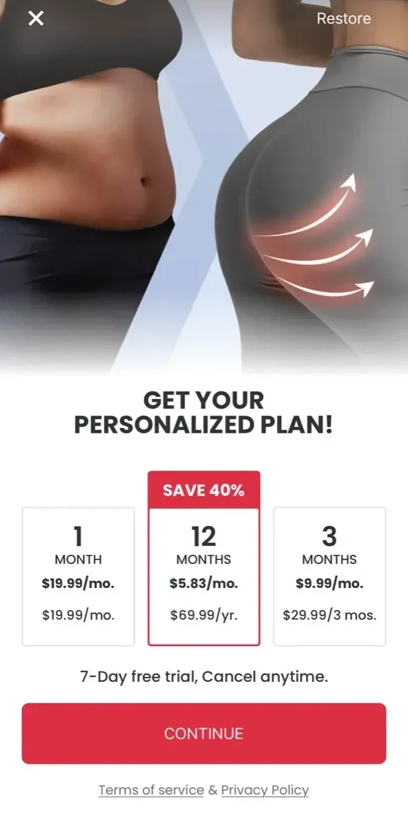 JustFit paywall screen
