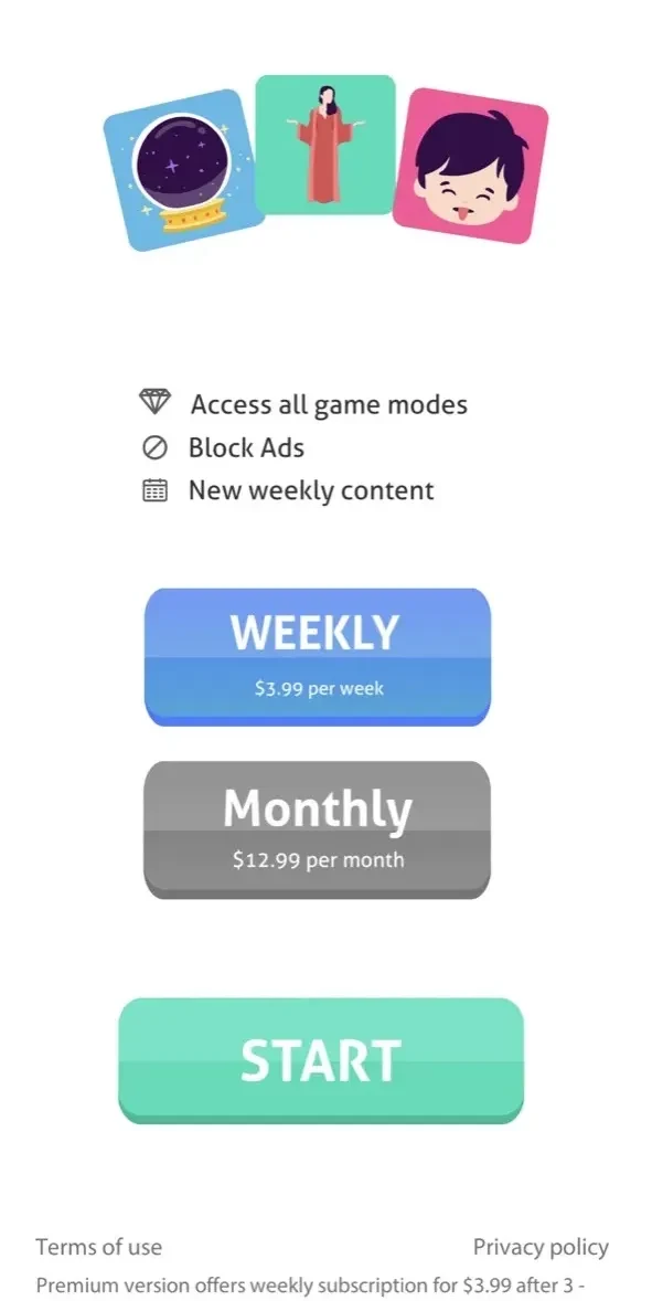 Would You Rather? The Game paywall screen