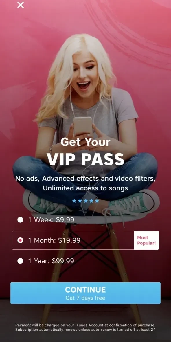 Yokee Karaoke paywall screen