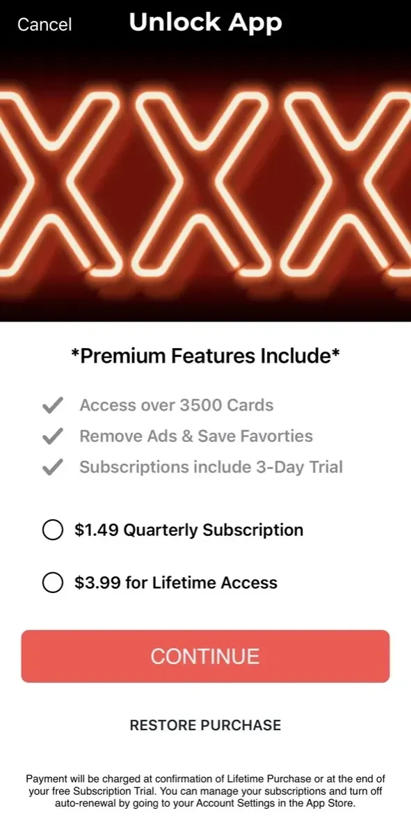 Yolo! paywall screen