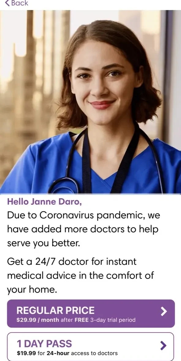 YourDoctors paywall screen