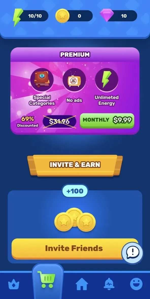 Zarta paywall screen