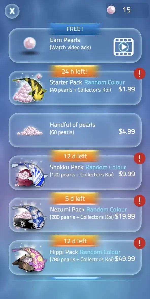 Zen Koi 2 paywall screen