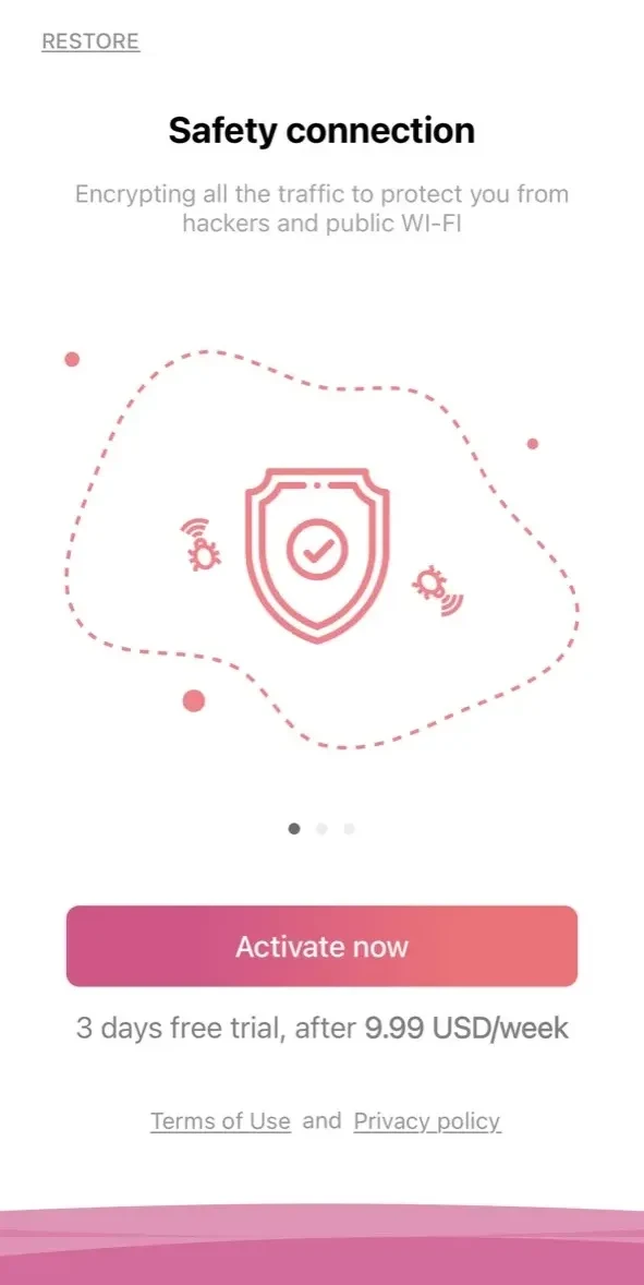 ZeroVPN paywall screen