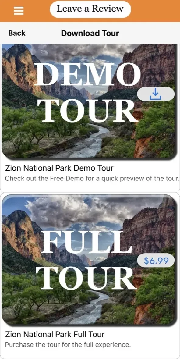 Zion paywall screen