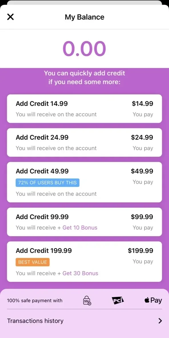 Zodiac Psychics paywall screen
